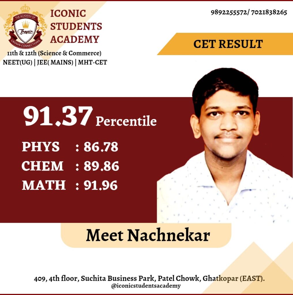Meet Nachnekar 91.37%